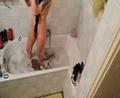 Hidden cam in a slim teen girls bathroom pt2 HD from hidden cam cute girl bathing in open area