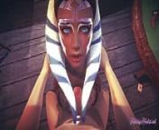 Starwars Hentai POV Ahsoka 3D 4D - blowjob and fucked cowgirl stily with creampie from tesseract 4d
