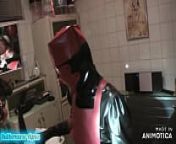 Rubbernurse Agnes - Long black latex nurse dress, clinic red apron and mask - Part 1 - blowjob, handjob, CBT, prostate massage, pegging with a long dildo from nurses in latex clinic