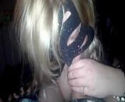 hot pov blowjob masked blonde girl from hot amateur blonde masked