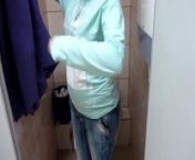Pissing in the public toilet and undressing in the dressing room at the mall. from indian girl pissing in mall toilet