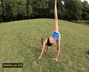 FLEXIBLE 18YEAROLD GYMNAST CONS her COACH STEPDAD &ndash; Mia Split Part 1 of 2 from gymnastics family