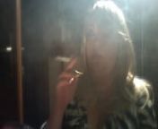 BBW Domme Tina Snua Smoking A Cigarette Deep Between Fingers With Drifting from smoker smoking cigarette