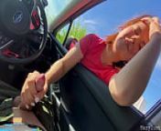 А stranger caught me jerking off and helped me cum. from handjob car