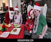 RidingMySon - Christmas Fam Orgy Ft Charlotte Sins, Quinton James, Rion King from fam sex videos