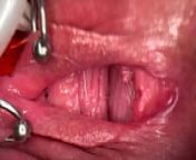 Really Close Up Macro my Pierced Clit and Pussy until get Very Wet and PEE go to inside my Pussy from peeing very close up