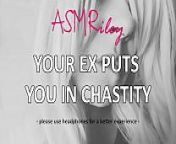 EroticAudio - Your Ex Puts You In Chastity, Cock Cage, Femdom, Sissy| ASMRiley from chastity asmr
