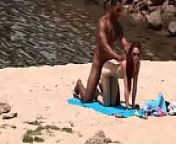 Black dude looks for horny babes at the nude beach and bangs one of 'em from timea babos fakes n