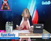Camsoda - Sexy Big Tits MILF Ryan Keely Rides Sex Machine Live On Air from soda sex v