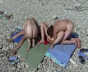 Russian amateur foursome by the sea from meer kh xxx