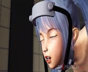 Cute Japanese college girl and fucking machine from horror animation
