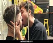 LatinLeche - Cute Boy Blows A Handsome Stranger At The Gay Bar from xxxboy gay sex