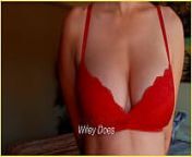 MILF hot lingerie. Big tits in red lace bra from valentina victoria lingerie tryon