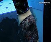 Slutty walk by Adriana underwater from bikini solo