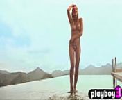 Natural boobs model Amanda Streich posing totally naked and showing her ass from naked amanda kurtovic