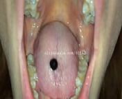 Mouth Fetish - Silvia Mouth Video 1 from tongue fetish uvula throat