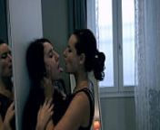 OKKULON - Two Ravenous Sluts Kiss with Spit from the rough susy blue shower