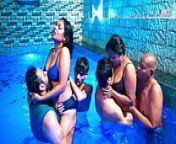 Gangbang sex is full entertainment in the swimming pool from dj shiv bh
