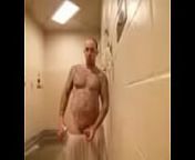 Hot shower after a good workout on the prison yard from amateur public shower masturbation