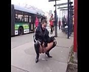 girl pees in public from pee pee