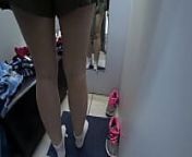 Voyeur in a public shopping center peeps into the changing room for a girl with a beautiful ass. Fetish. from russian bbw changing room
