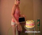 Fifi Foxx Possessed By Fat Goddess And Shoves Cake Down Her Throat from فيديوه سكس