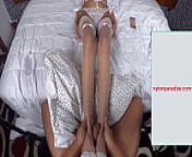Adriana Lima white stockings footjob and cumshot on nylon feet soles - cute ass g string thong from corrida en la planta del pie de las chicas tailandesas