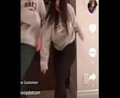Thicc girl does sexy tik tok dance from very fit tik tok girl grab her pussy