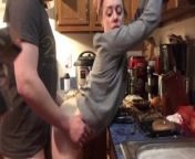 Surprise Sex While Making Dinner from kitchen sex