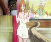 Nami And Nico Robin in the bath uncensored scene of Nami from n9mx