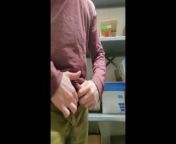 Instead of working, I play with my cock from workplace