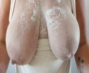 baker lady with big tits and flour on her body from farin