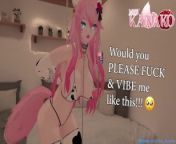 New Year TREAT!!! CATGIRL CHAINS her hands up and gets FUCKED and VIBED till she SQUIRTS!!! from usseek cat goddess