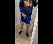 Jerking off in a fitting room - Illinois hoodie from xxxgak text