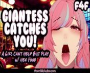 F4F - Giantess Catches & Teases You! [3Dio] [Ear Eating] - NSFW - Preview! from rap cartoon