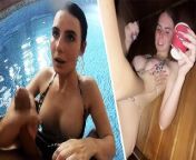 Hot Steamy Sauna Blowjob: Pool Sex Adventure with Party Girls from xxx hema malini xvideos porn
