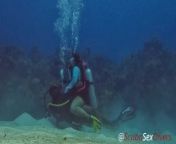 SCUBA Sex in a Miniskirt by a Beautiful Coral Reef from sheri model