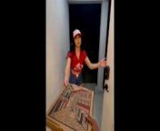 Pizza delivery girl gets fucked from group sex har