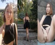 The Horny Girl's Walk: Masturbation, Excited and Squirt in a Public Park from public fans