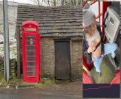 Cumming hard in public red telephone box with Lush remote controlled vibrator in English countryside from tamil milf showing her boobs on tiktok video