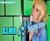 ASMR PORN SOUNDS SAMUS ZERO cosplay girl wanna get your dick roleplay from cosplay girl ears
