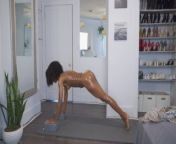 Fit Girl GetsHer pussy Stretched Out After a Workout from onlyfans yoga workout stretch legs splits flexibility gymnastics skills