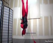 Living Doll Inverted Crotch Rope Predicament from sarah brooke tortured by hanging milf gigi