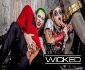 Wicked - Harley Quinn Fucked By Joker & Batman from batman and harley quinn