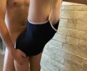 ① Put on a school swimsuit on an erotic office lady and make a vaginal cum shot! It's foully erotic from she put 1 finger in and i became a waterfall real homemade amateur