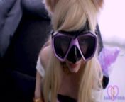 Ahri KDA Hard double penetration and blowjob Swimming goggles from alluring chubby granny rides fat