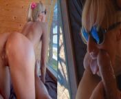 Blonde amateur babe gets fucked and deepthroats in front of the perfect beach view | Saliva Bunny from daniel de oliveira praia