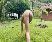 Pregnant Yogi Gets Caught Doing Outdoor Nude Yoga!! - yoga with grey from 439bm
