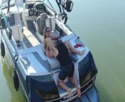 MILF getting her pussy licked on a boat in the middle of the lake from married boobs milk sex pinky bhabi