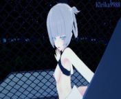 Nazuna Nanakusa and I have intense sex on a rooftop at night. - Call of the Night POV Hentai from rooftop anime sex vid